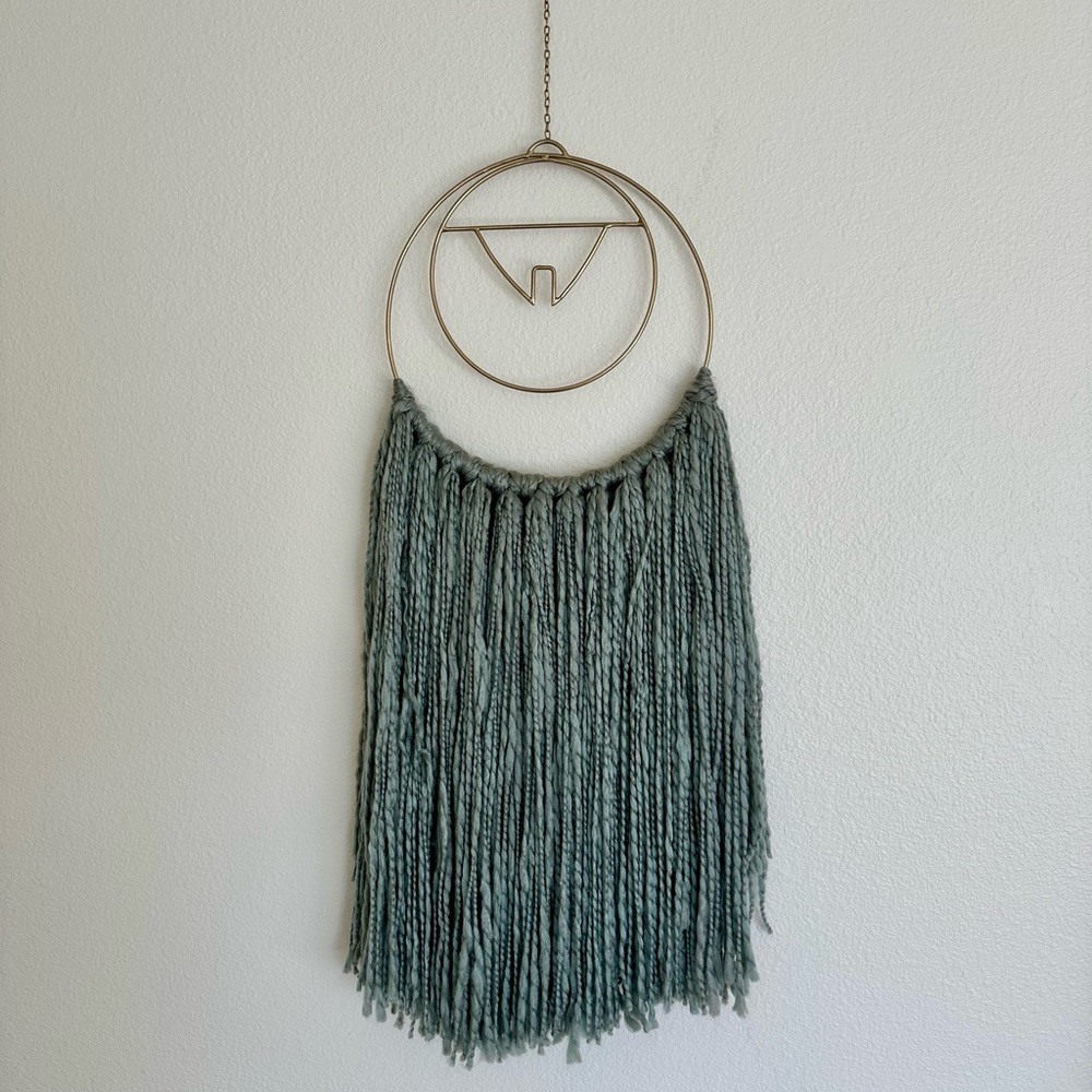 Yarn Gold Hoop Wall Hanging Bohemian Macramé